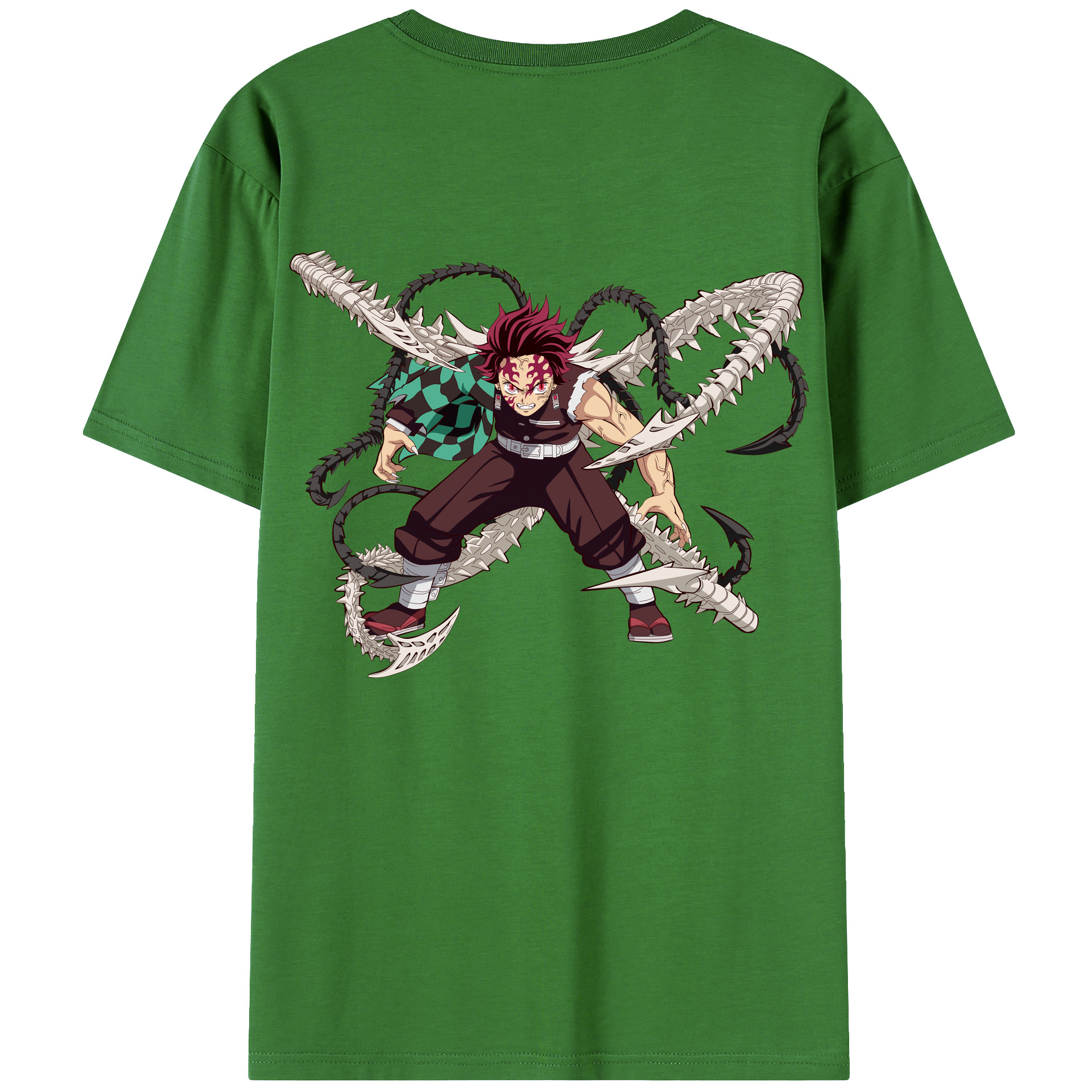 （画像用） 鬼滅の刃 竈門 炭治郎／かまど たんじろう Kamado Tanjirou レディース半袖Tシャツ(バックプリント)